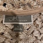 JM Collection gold brocade blouse Size large Photo 5
