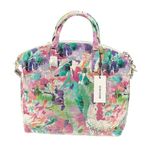 Brahmin NWT Large Duxbury Satchel in Daylily Watercolor Floral Leather Purse Photo 1