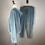 Victoria's Secret  On Point Hoodie Sweatshirt Jogger Set Size L XXL Ribbed Velour Photo 6