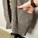 Valerie Bertinelli  Size L Beige Open Knit Long Line Duster Open Front Cardigan Photo 2