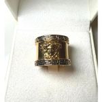 Versace  Medusa Head Gold Tone Wide Band Ring, size 12 Photo 1