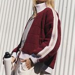Free People NWT  FP Movement Fleecy Sherpa Scrunchy Pippa Jacket in Burgundy Red Photo 1