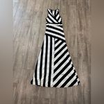 Go Couture  Black and White Striped Maxi Dress Photo 5