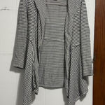 Max Studio  Weekend Striped Hooded Cardigan Women's Size Small Open Front Photo 0