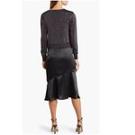 Sam Edelman Sam‎ Edelman Satin Slipdress Metallic Sparkle Boat Neck Sweater, Black, 12, NWT Photo 3