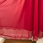 Dress the Population Alicia Chiffon Fit and Flare Midi Dress Garnet Size Large Photo 4