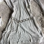 Chunky Belt 70s Vibe Mini Dress White Photo 2