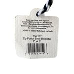 Danica Studio black and tan small zipper pouch with bicycles and gold hardware Photo 6