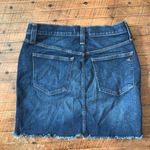 Madewell  distressed stretch denim straight raw hem size 27 skirt Photo 3