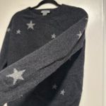 Premise Sz: M Grey with Stars 100% Cashmere Pullover Crewneck Sweater. Photo 6