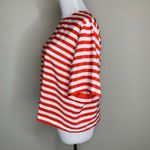 Vintage Chaus Red White Striped Blouse Short Sleeve Sz Medium Photo 2
