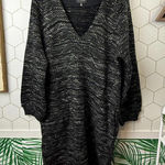 Lucky Brand Heathered Gray Cotton Blend Sweater Dress - Size - Small Photo 0