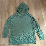Caslon  Women’s Green Hooded Sweater Sz L Photo 0