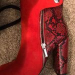 JustFab Red Snakeskin Shoes Photo 0