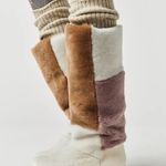 Free People Happy Thoughts Fur Paneled Colorblock Tall Winter Boots Size 40 Photo 0