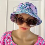 Lilly Pulitzer Lilac Freesia Mermaid Printed Bucket Hat One Size Photo 3