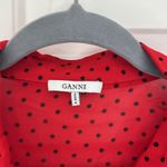 Ganni Fannie polka dot ruffle button down blouse NWOT Photo 7