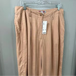 Urban Outfitters NWT  Helena Linen Blend Trouser Pants Beige Size 10 Photo 4