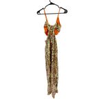 ASOS Edition Knot Front Sequin Cami Midi Dress with Cut Outs in Orange Size 6 Photo 4