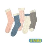 Fashion Fuzzy Thick Winter Socks One Size Colorful Pastel Bright 5 PACK NEW Pink Photo 0