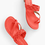 Talbots  Orange Gia Braided Slip On‎ Sandals Size 9 Photo 0