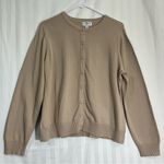Studio Works Beige Button Front Cardigan Sweater Women’s Size Large Photo 0