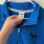 PINK - Victoria's Secret Victoria’s Secret PINK Royal Blue Love Pink Eighty Six Quarter Zip Sweater XS Photo 4