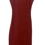 iNAMORATA Burgundy Scoop Neck Tank Style Ribbed Midi Dress Size Small‎ Red Photo 0