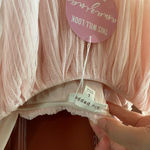 Blu Pepper  Tulle Ruffle Layered Cropped Ribbon Strap Camisole Top Size Large NWT Photo 4