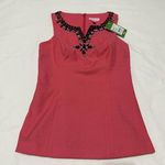 Lilly Pulitzer NWT Rhinestone Embellished Beaded Jacky Top Watermelon Sz 00 Photo 0