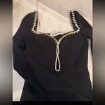 Self Portrait Knit Diamante Top S Black Photo 9