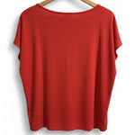 Ann Taylor Factory Scarlet Short Sleeve Red Blouse Photo 0