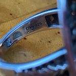 White Buffalo Turquoise Blue Turquoise Sterling Silver Forest Ring Size 6 Photo 5