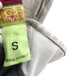 Save The Queen Long Sleeve Metallic Stripe Fringe Dress Greige Women's Small Photo 8