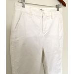 NYDJ White Lift Tuck Crop Chino Pants Cotton Blend Straight Crop Sz 6 Photo 9
