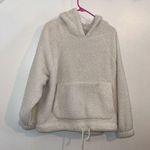 American Eagle beige Cozy Fluffy Sweater size large w/ adjustable cinched waist Photo 4