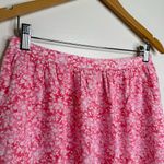 Hollister  Pink White Floral Skater Skirt Mini Size Large Lined Spring Summer Photo 2