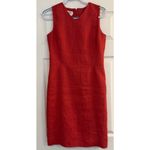 Talbots Dress Sz 8 Dark Coral 100% Irish Linen Sleeveless Closet Staple Spring Photo 6