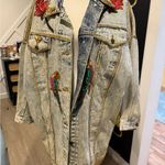 JM Collection JM vintage sequin Embroidered Denim Jacket large Photo 1