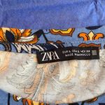 ZARA  Blue and Orange Floral Blouse Photo 1