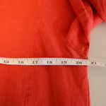 Dark Coral Linen Tunic Top Lagenlook Coastal Beachy Oversized Pockets Size M/L Size M Photo 2