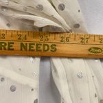 Talbots Plus Cream Silver Polka Dot Ruffle Neck Blouse Top Shirt 2X Office Work Photo 9