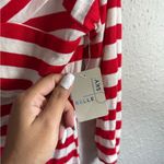 Belle Sky  Red and White Striped Off-Shoulder Blouse Photo 3