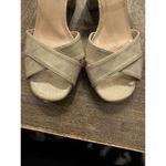 Paradox London Neala‎ Wide Fit Block Heel Glitter Sandals Champagne Size 9 Gold Photo 4