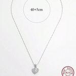 925 real sterling silver heart shaped necklace! Super cute! Perfect gift… Photo 1