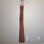 Meshki  Adrienne Halter Midi Dress Womens S Ribbed Knit Open Back Fall Casual Photo 9