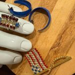 USA Jewelry Bundle: Fourth of July Vintage Fashion Ring, Earrings & Flag Pin Red Photo 6