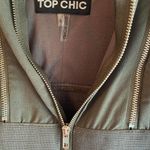 Army Green Sleeveless Romper W/ Gold Zippers Size L Photo 3