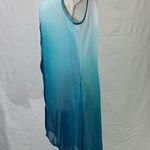 Firmiana Lily by Ombre Beach Cover Up White to Teal Size Small Photo 5