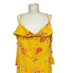 Anthropologie Londonderry Jumpsuit Wide Leg Floral Print Yellow Plus Size 16W Photo 3